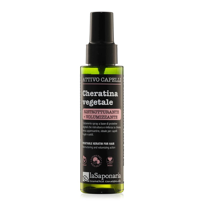 Cheratina vegetale  Attivo capelli spray ristrutturante e volumizzante