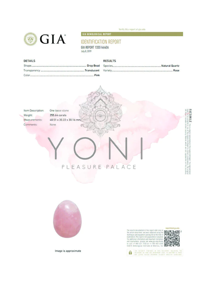 Yoni Egg - Uova di giada naturale al quarzo rosa con cristalli bianchi
