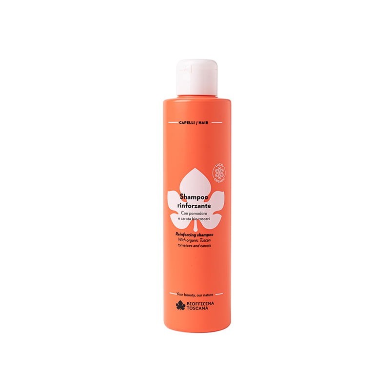 Shampoo rinforzante con pomodoro e carota bio toscani